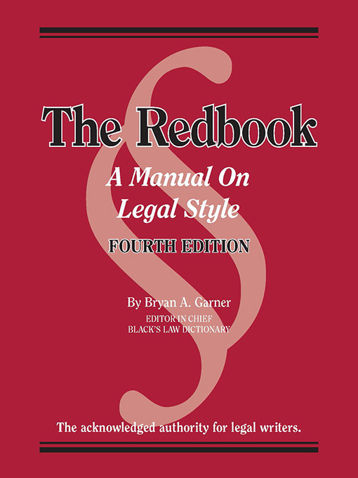 Title details for The Redbook by Bryan A. Garner - Available